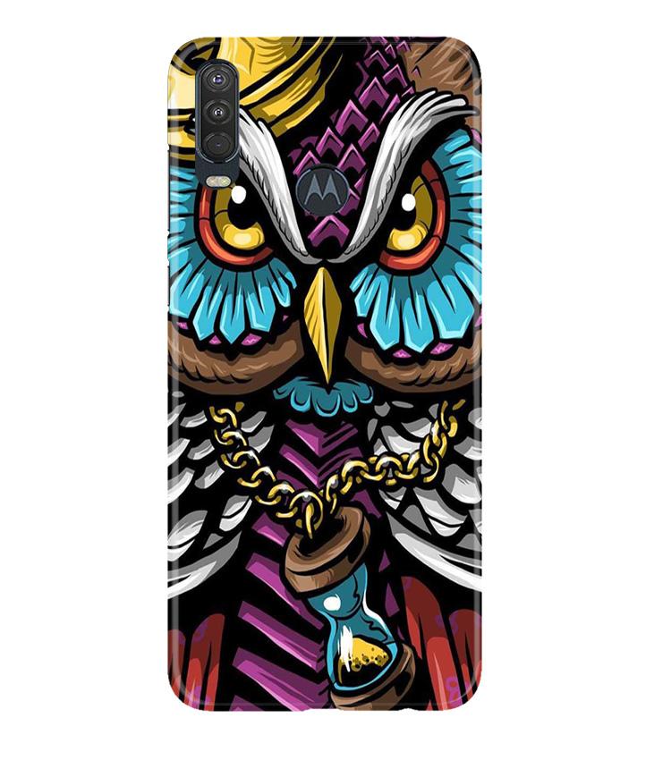 Owl Mobile Back Case for Moto One Action (Design - 359) Owl Mobile Back Case for Moto One Action (Design - 359)
