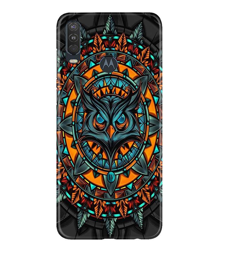 Owl Mobile Back Case for Moto One Action (Design - 360) Owl Mobile Back Case for Moto One Action (Design - 360)