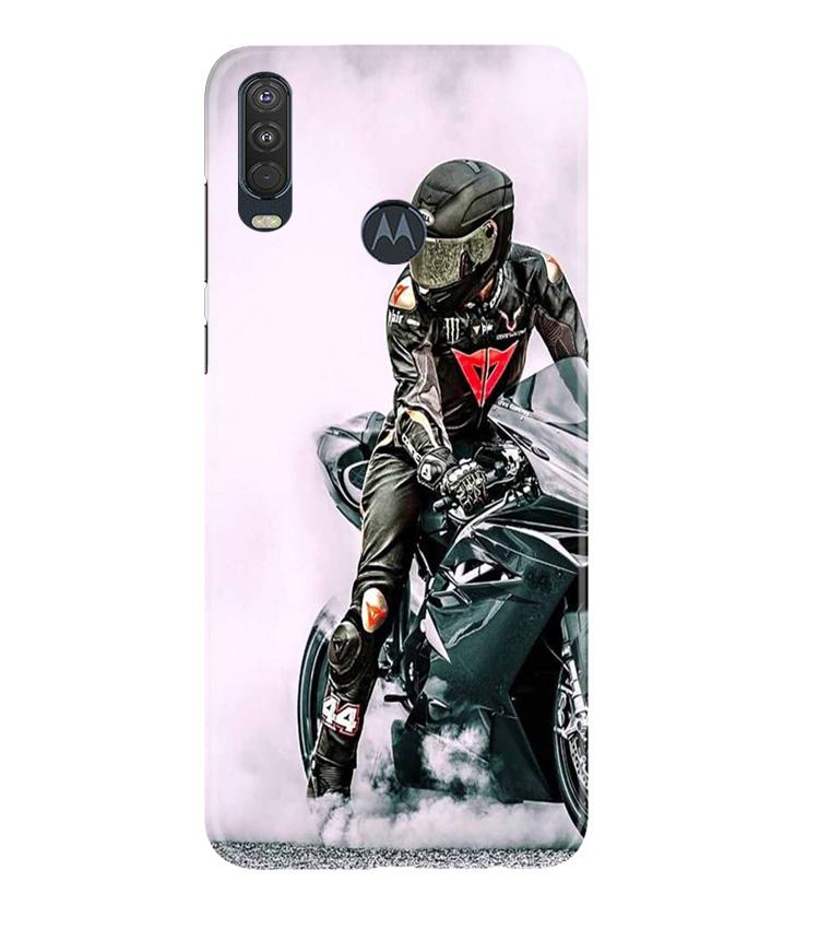 Biker Mobile Back Case for Moto One Action (Design - 383) Biker Mobile Back Case for Moto One Action (Design - 383)