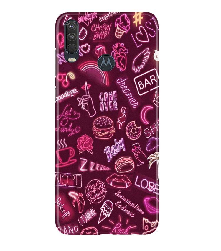 Party Theme Mobile Back Case for Moto One Action (Design - 392) Party Theme Mobile Back Case for Moto One Action (Design - 392)