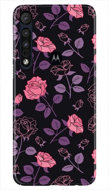 Rose Pattern Mobile Back Case for Moto One Macro (Design - 2) Rose Pattern Case for Moto One Macro