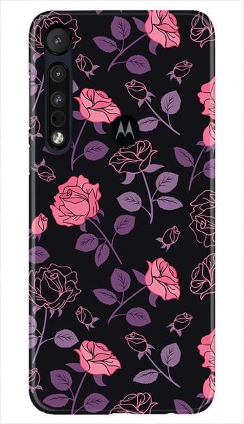 Rose Black Background Mobile Back Case for Moto One Macro (Design - 27) Rose Black Background Case for Moto One Macro