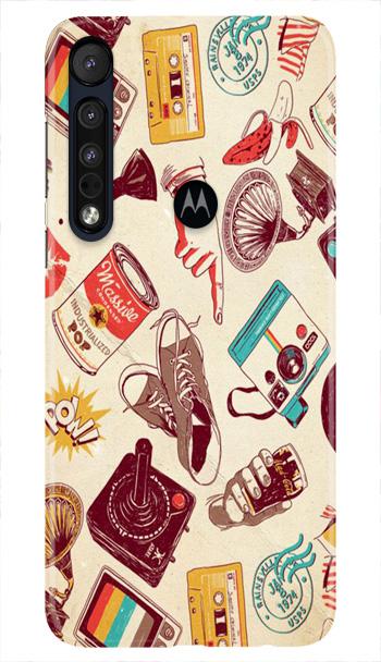 Vintage Mobile Back Case for Moto One Macro (Design - 35) Vintage Case for Moto One Macro