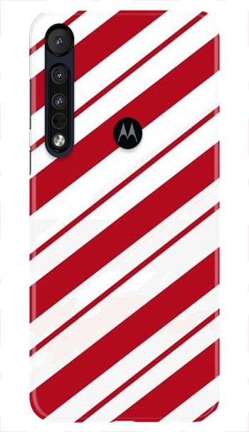 Red White Mobile Back Case for Moto One Macro (Design - 44) Red White Case for Moto One Macro
