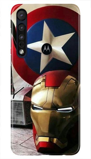 Ironman Captain America Mobile Back Case for Moto One Macro (Design - 254) Ironman Captain America Case for Moto One Macro (Design No. 254)