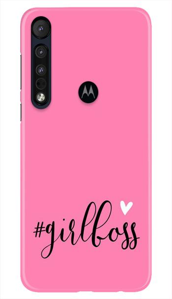 Girl Boss Pink Mobile Back Case for Moto One Macro (Design - 269) Girl Boss Pink Case for Moto One Macro (Design No. 269)