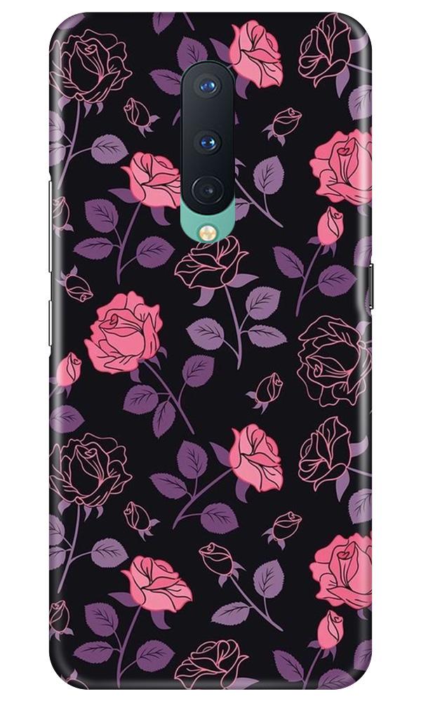 Rose Black Background Mobile Back Case for OnePlus 8 (Design - 27) Rose Black Background Case for OnePlus 8
