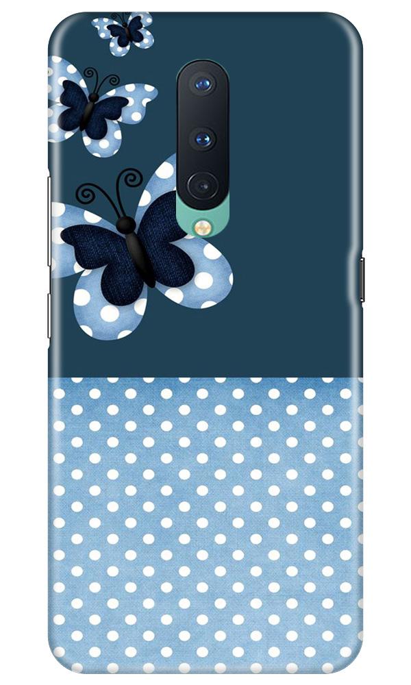 White dots Butterfly Mobile Back Case for OnePlus 8 (Design - 31) White dots Butterfly Case for OnePlus 8