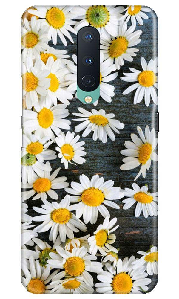White flowers2 Mobile Back Case for OnePlus 8 (Design - 62) White flowers2 Case for OnePlus 8