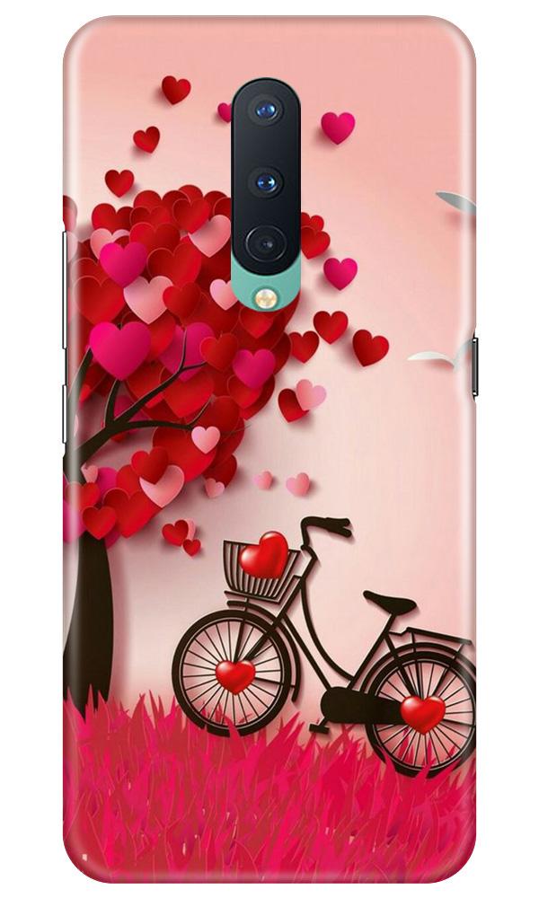 Red Heart Cycle Mobile Back Case for OnePlus 8 (Design - 222) Red Heart Cycle Case for OnePlus 8 (Design No. 222)