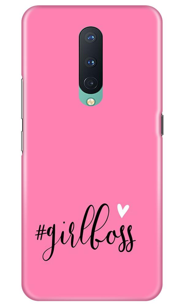 Girl Boss Pink Mobile Back Case for OnePlus 8 (Design - 269) Girl Boss Pink Case for OnePlus 8 (Design No. 269)