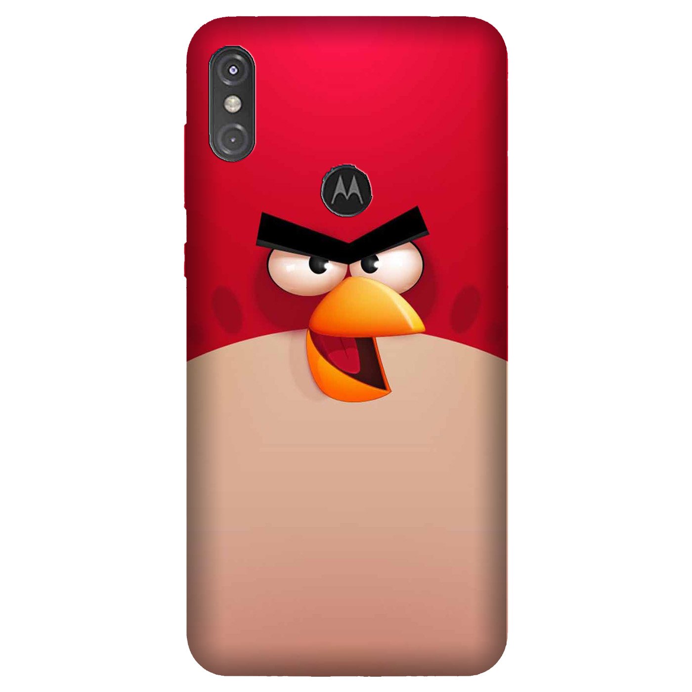 Angry Bird Red Mobile Back Case for Moto One Power (Design - 325) Angry Bird Red Mobile Back Case for Moto One Power (Design - 325)