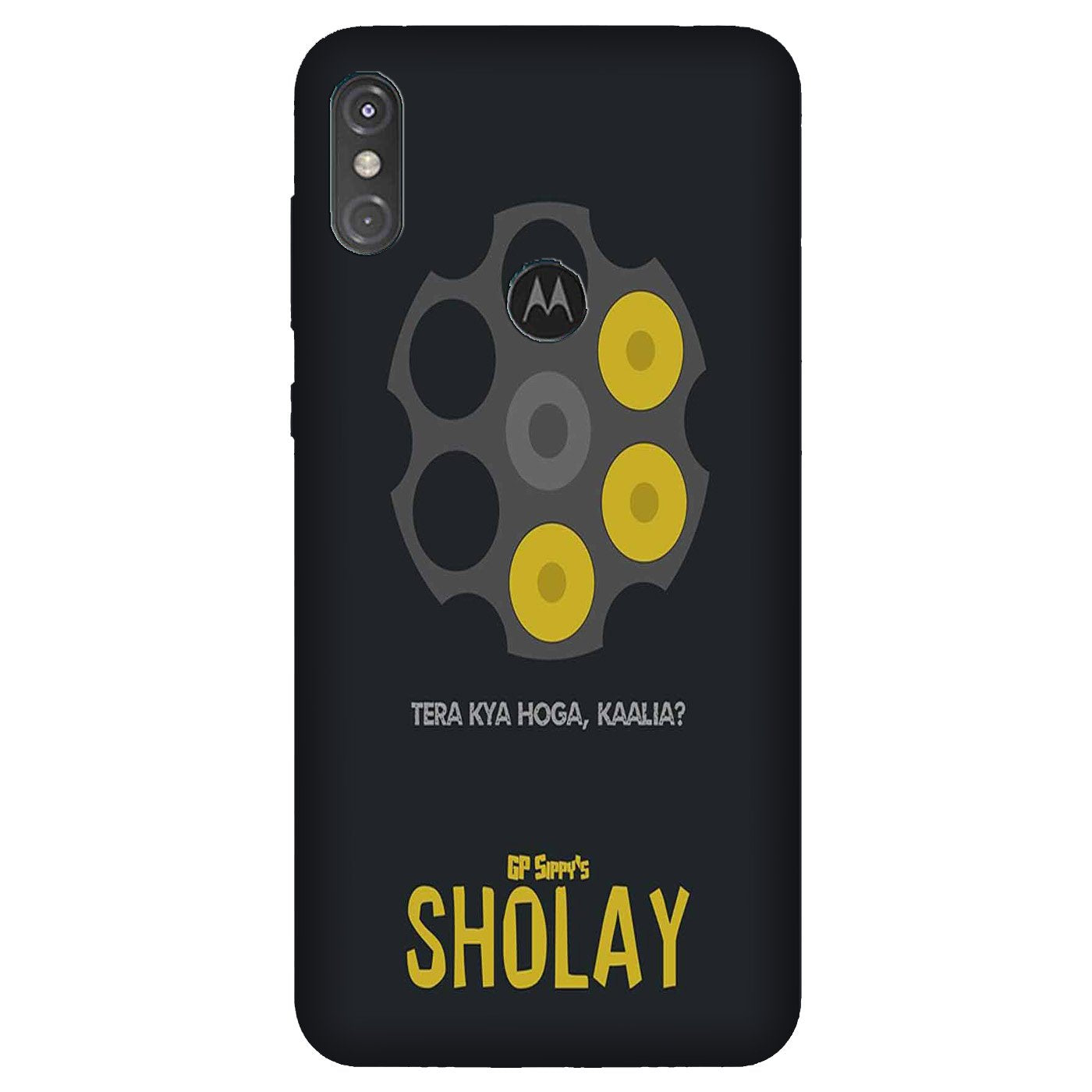 Sholay Mobile Back Case for Moto One Power (Design - 356) Sholay Mobile Back Case for Moto One Power (Design - 356)