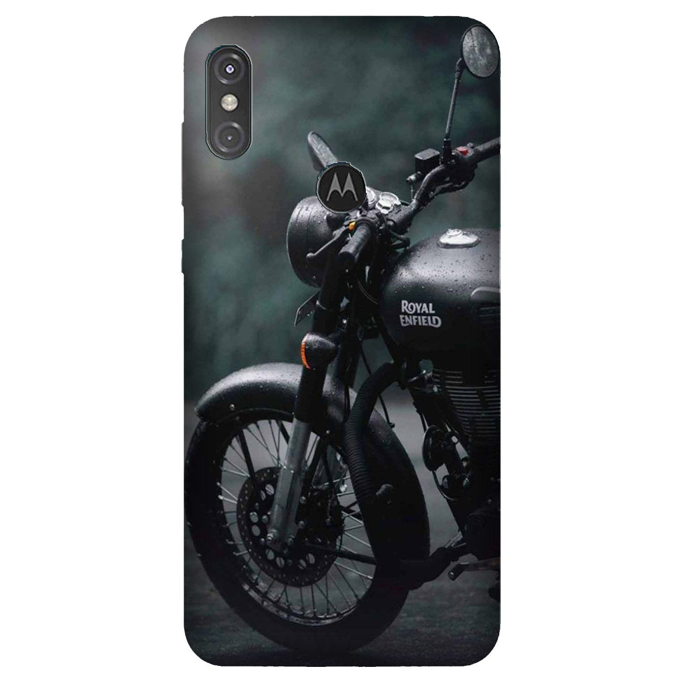 Royal Enfield Mobile Back Case for Moto One Power (Design - 380)