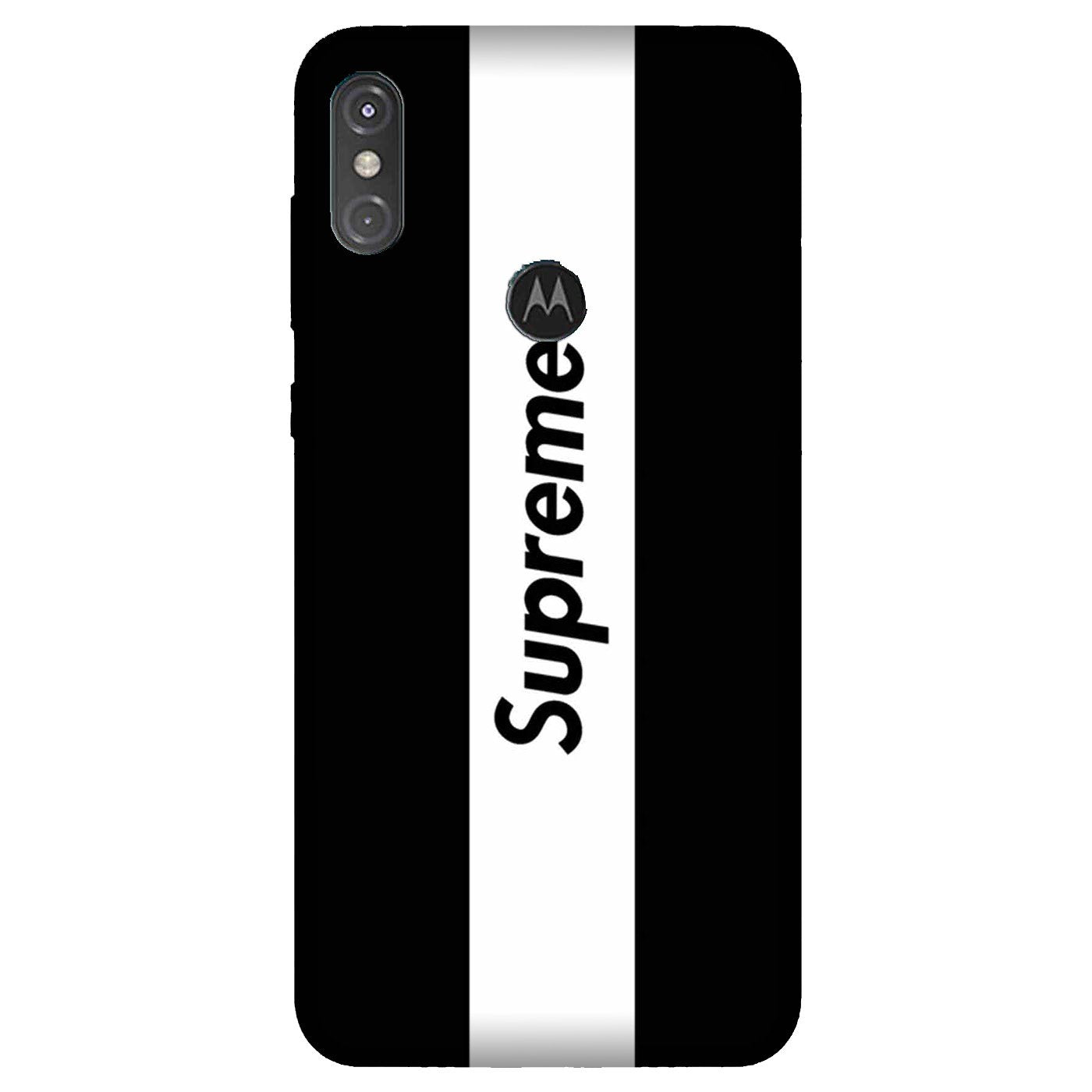 Supreme Mobile Back Case for Moto One Power (Design - 388) Supreme Mobile Back Case for Moto One Power (Design - 388)
