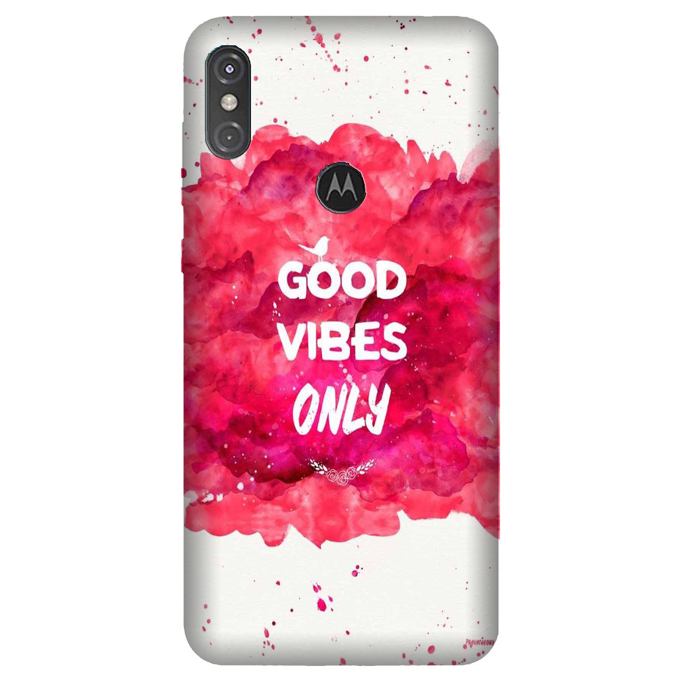 Good Vibes Only Mobile Back Case for Moto One Power (Design - 393) Good Vibes Only Mobile Back Case for Moto One Power (Design - 393)