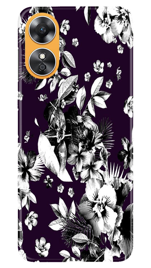 white flowers Mobile Back Case for Oppo A17 (Design - 7) white flowers Case for Oppo A17