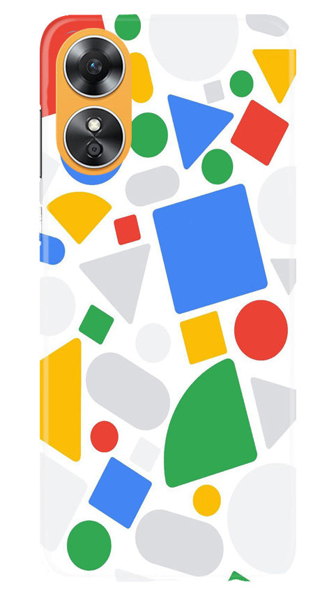 Circul Squar & Tringle Art Mobile Back Case for Oppo A17 (Design - 18) Circul Squar & Tringle Art Case for Oppo A17