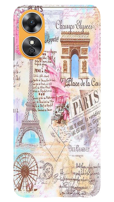 Paris Eiftel Tower Mobile Back Case for Oppo A17 (Design - 54) Paris Eiftel Tower Case for Oppo A17