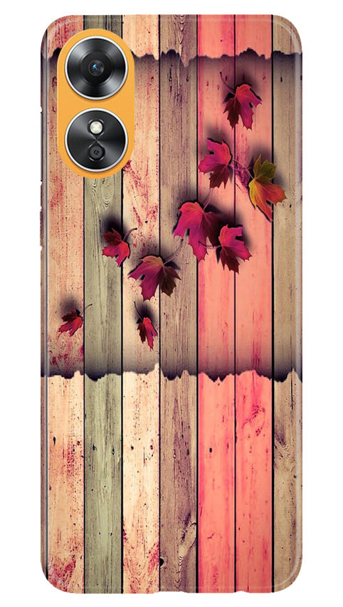 Wooden look2 Mobile Back Case for Oppo A17 (Design - 56) Wooden look2 Case for Oppo A17