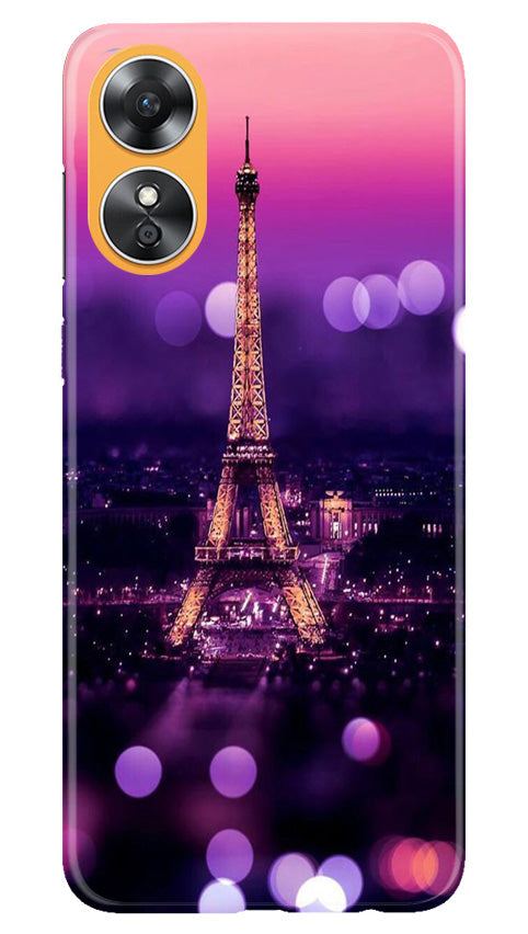 Eiffel Tower Mobile Back Case for Oppo A17 (Design - 86) Eiffel Tower Case for Oppo A17