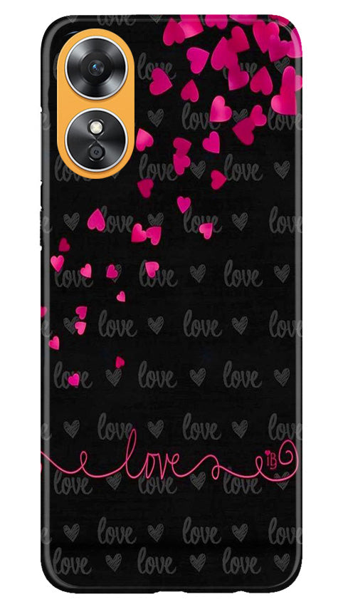 Love in Air Mobile Back Case for Oppo A17 (Design - 89) Love in Air Case for Oppo A17