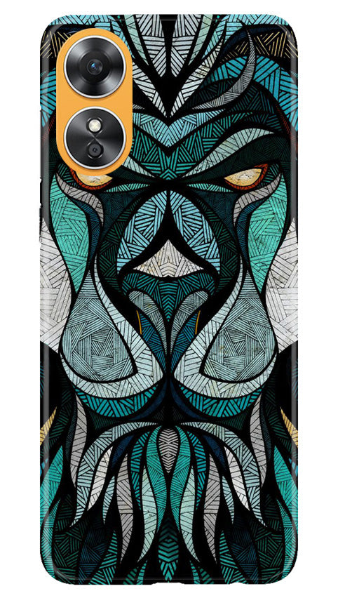 Lion Mobile Back Case for Oppo A17 (Design - 97) Lion Case for Oppo A17
