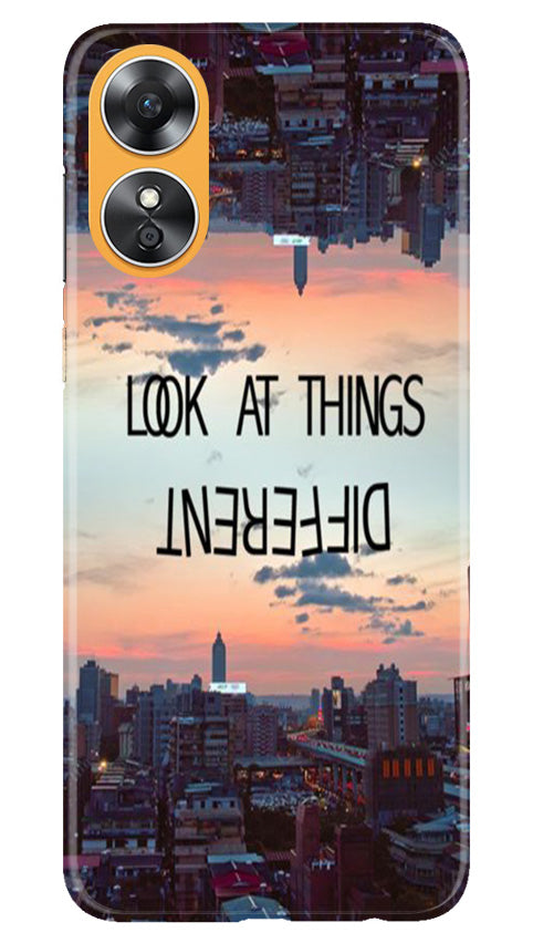Look at things different Mobile Back Case for Oppo A17 (Design - 99) Look at things different Case for Oppo A17