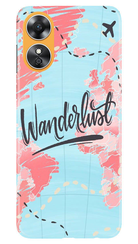 Wonderlust Travel Mobile Back Case for Oppo A17 (Design - 192) Wonderlust Travel Case for Oppo A17 (Design No. 192)