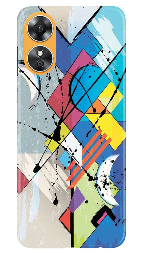 Modern Art Mobile Back Case for Oppo A17 (Design - 204) Modern Art Case for Oppo A17 (Design No. 204)