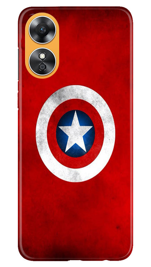 Captain America Mobile Back Case for Oppo A17 (Design - 249) Captain America Case for Oppo A17 (Design No. 218)