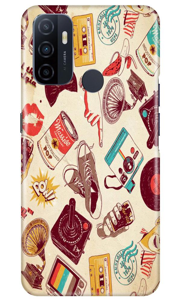 Vintage Mobile Back Case for Oppo A53 (Design - 35) Vintage Case for Oppo A53
