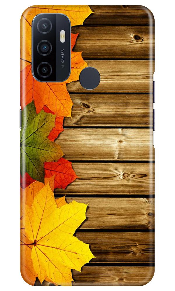Wooden look3 Mobile Back Case for Oppo A53 (Design - 61) Wooden look3 Case for Oppo A53