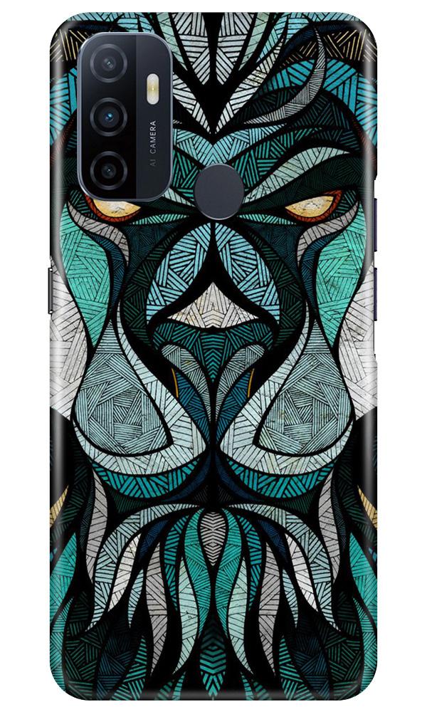 Lion Mobile Back Case for Oppo A53 (Design - 97) Lion Case for Oppo A53