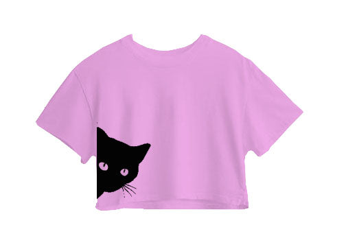 Black Cat Crop Top Black Cat Crop Top