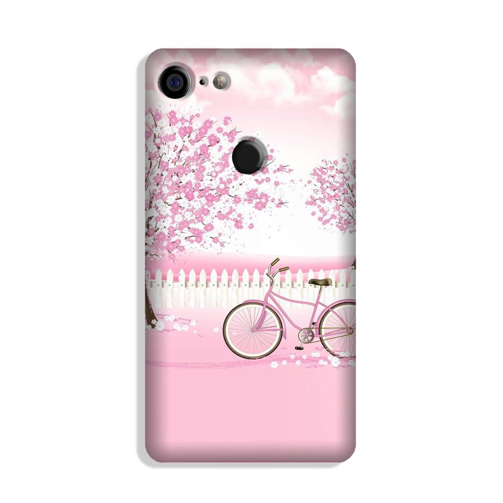 Pink Flowers Cycle Case for Google Pixel 3 (Design - 102) Pink Flowers Cycle Case for Google Pixel 3 (Design - 102)