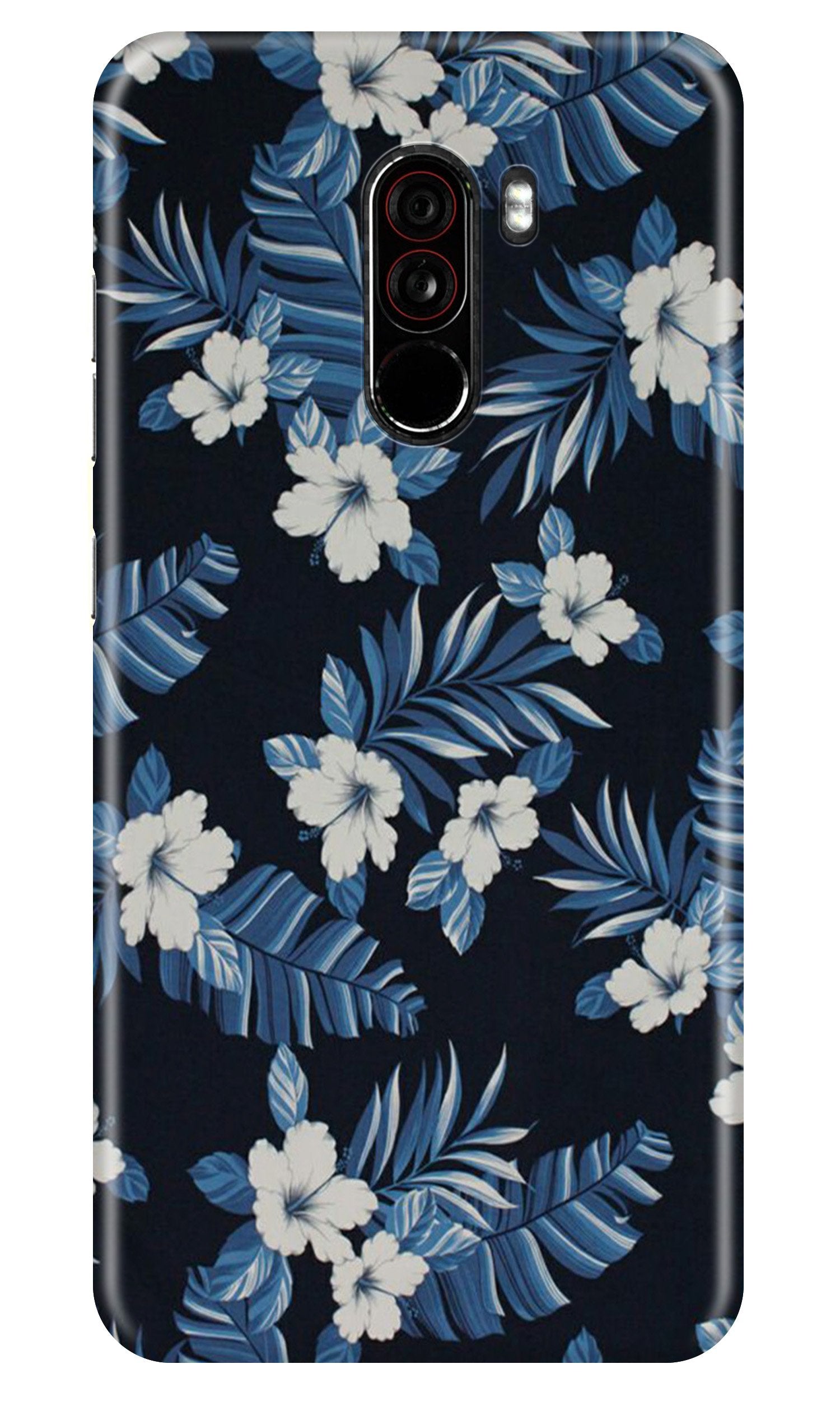 White flowers Blue Background2 Case for Poco F1 White flowers Blue Background2 Case for Poco F1