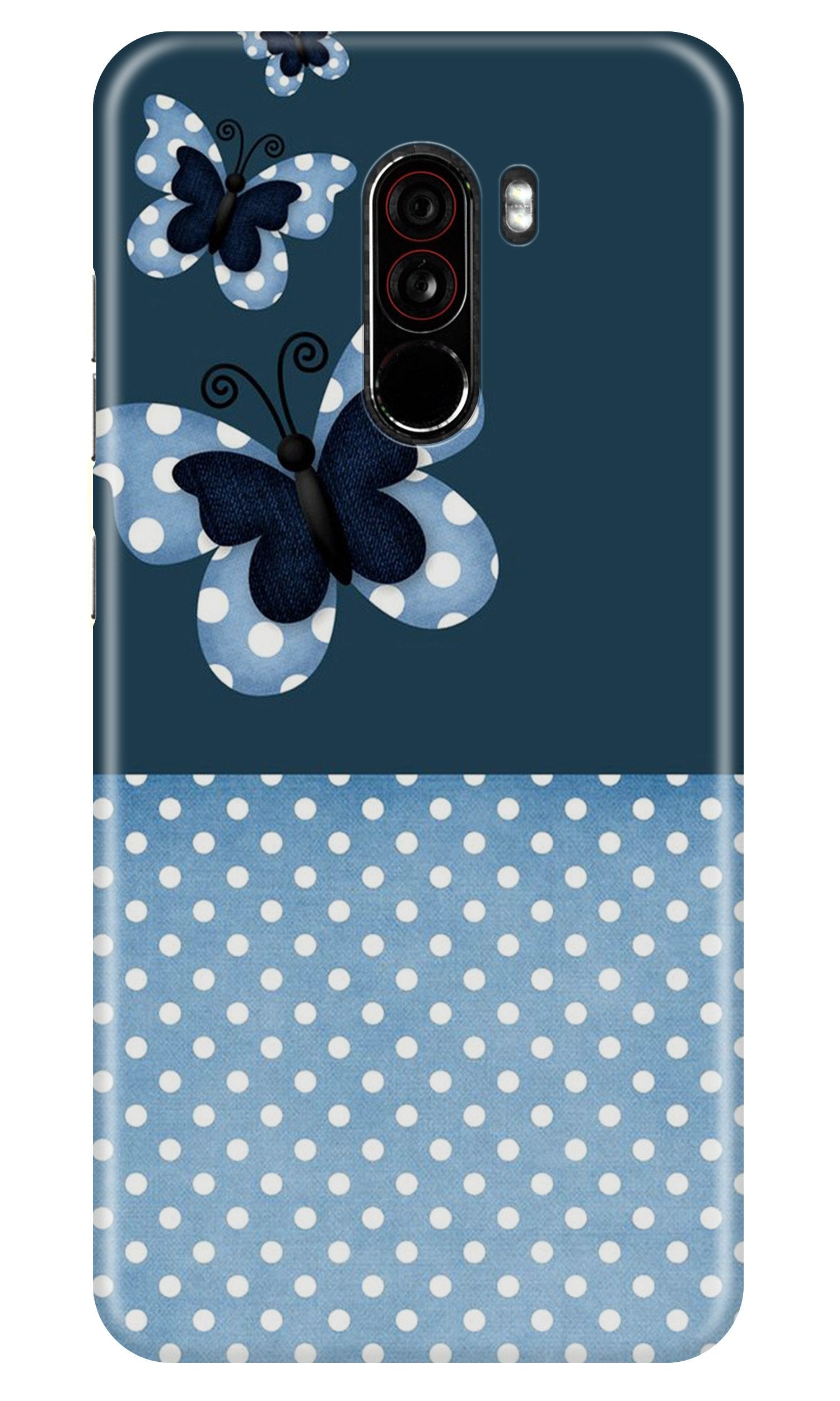 White dots Butterfly Case for Poco F1 White dots Butterfly Case for Poco F1