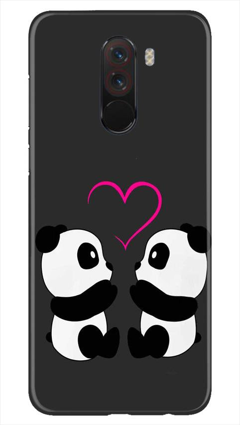 Panda Love Mobile Back Case for Poco F1 (Design - 398) Panda Love Mobile Back Case for Poco F1 (Design - 398)