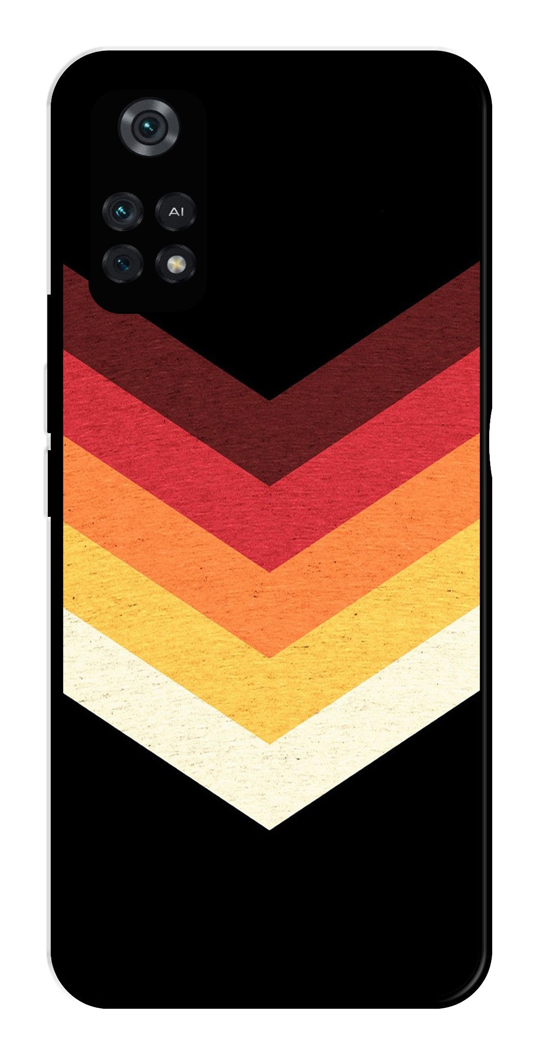 MultiColor Arrow Metal Mobile Case for Poco M4 Pro MultiColor Arrow Metal Mobile Case for Poco M4 Pro (Design No -04)