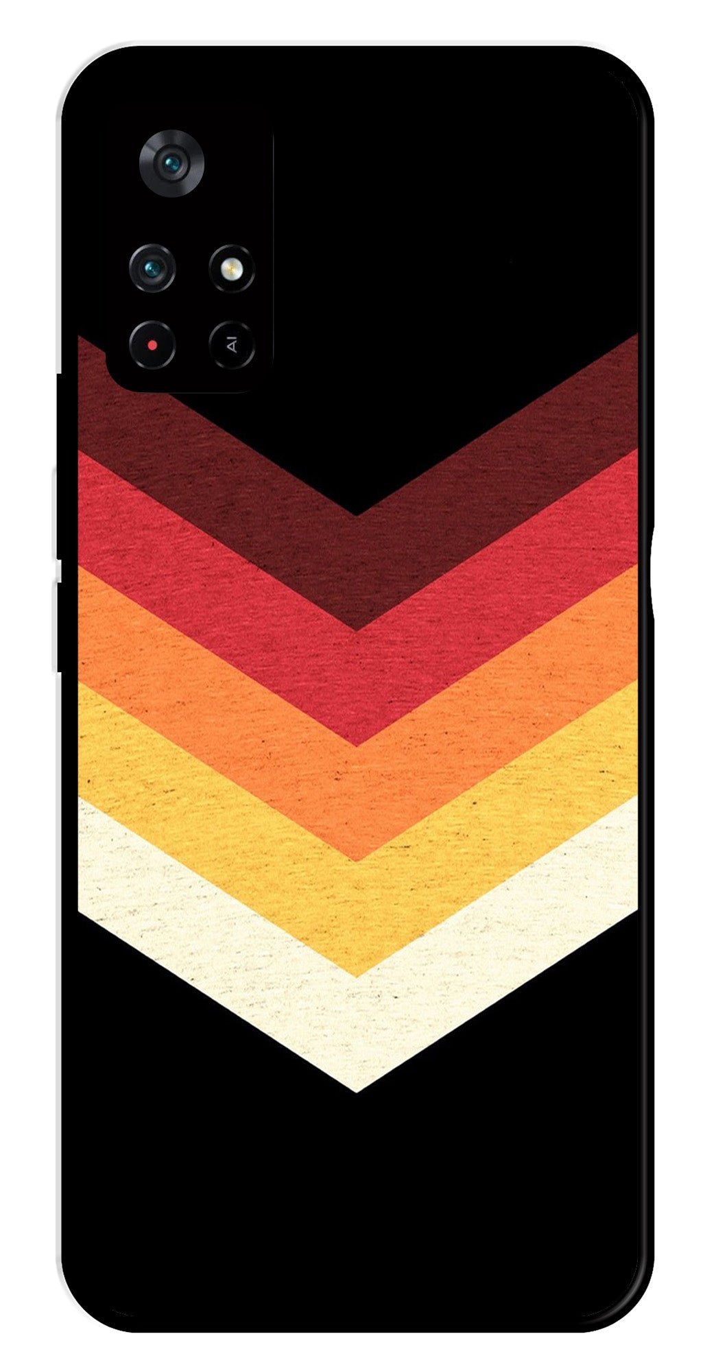 MultiColor Arrow Metal Mobile Case for Poco M4 Pro 5G MultiColor Arrow Metal Mobile Case for Poco M4 Pro 5G (Design No -04)