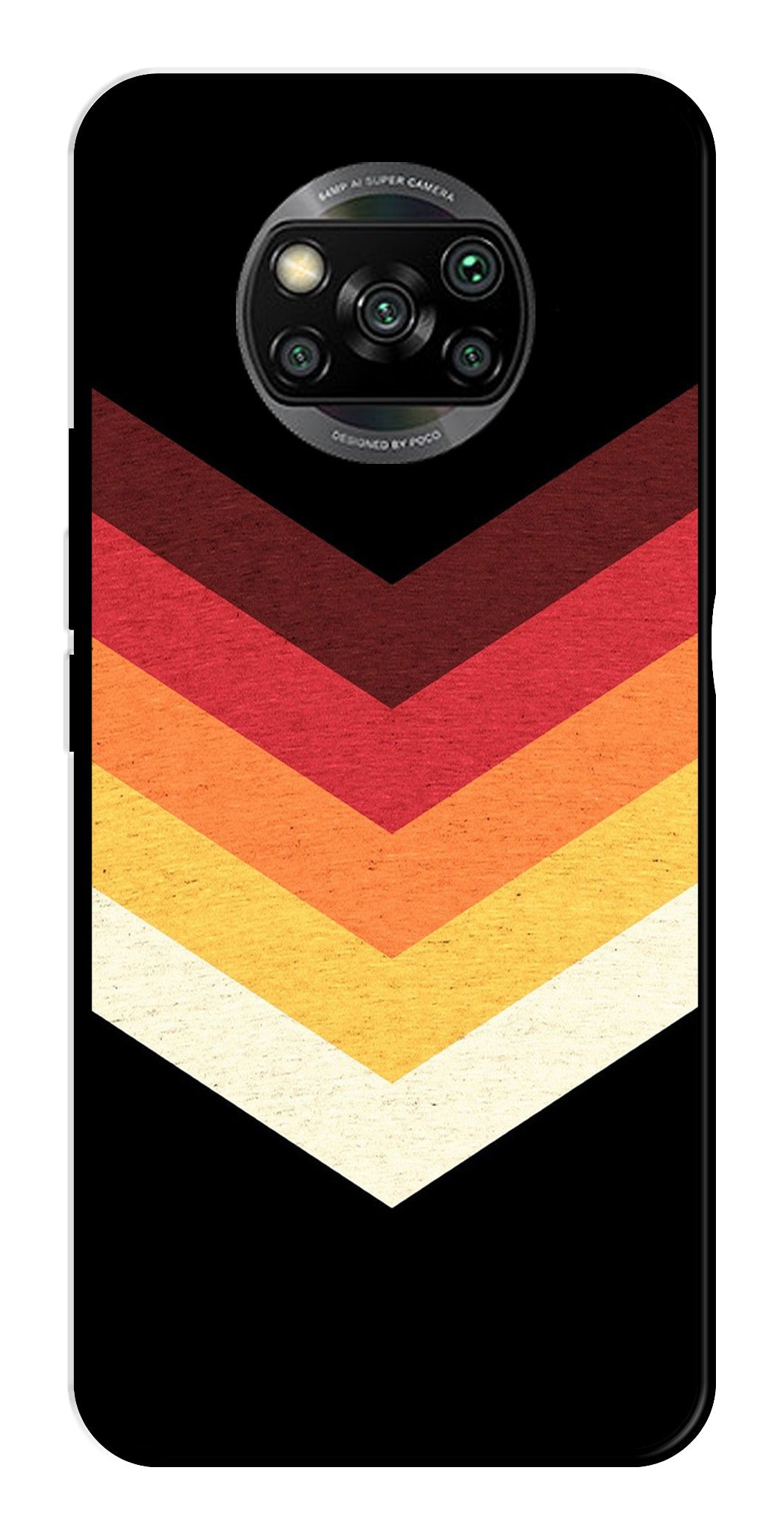 MultiColor Arrow Metal Mobile Case for Poco X3 Pro MultiColor Arrow Metal Mobile Case for Poco X3 Pro (Design No -04)