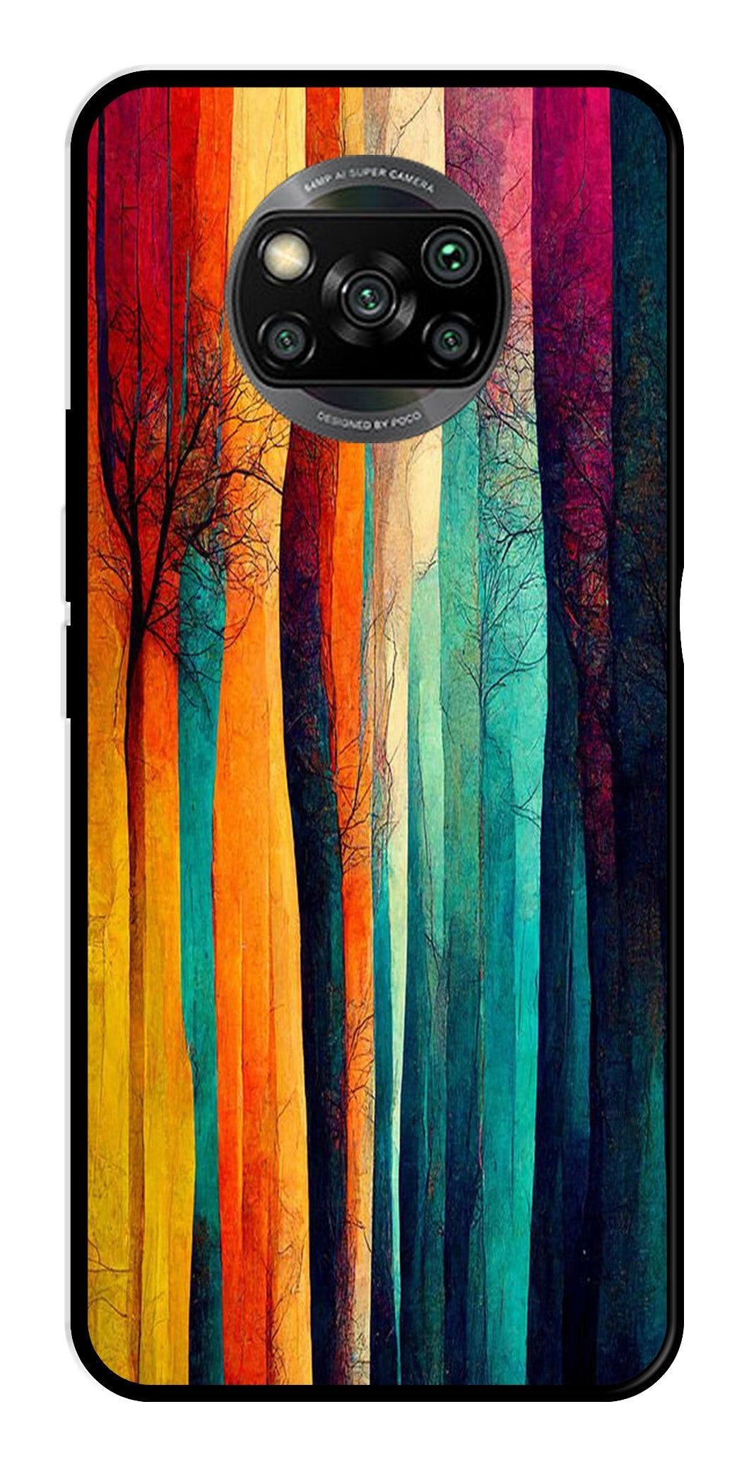 Modern Art Colorful Metal Mobile Case for Poco X3 Pro Modern Art Colorful Metal Mobile Case for Poco X3 Pro (Design No -47)