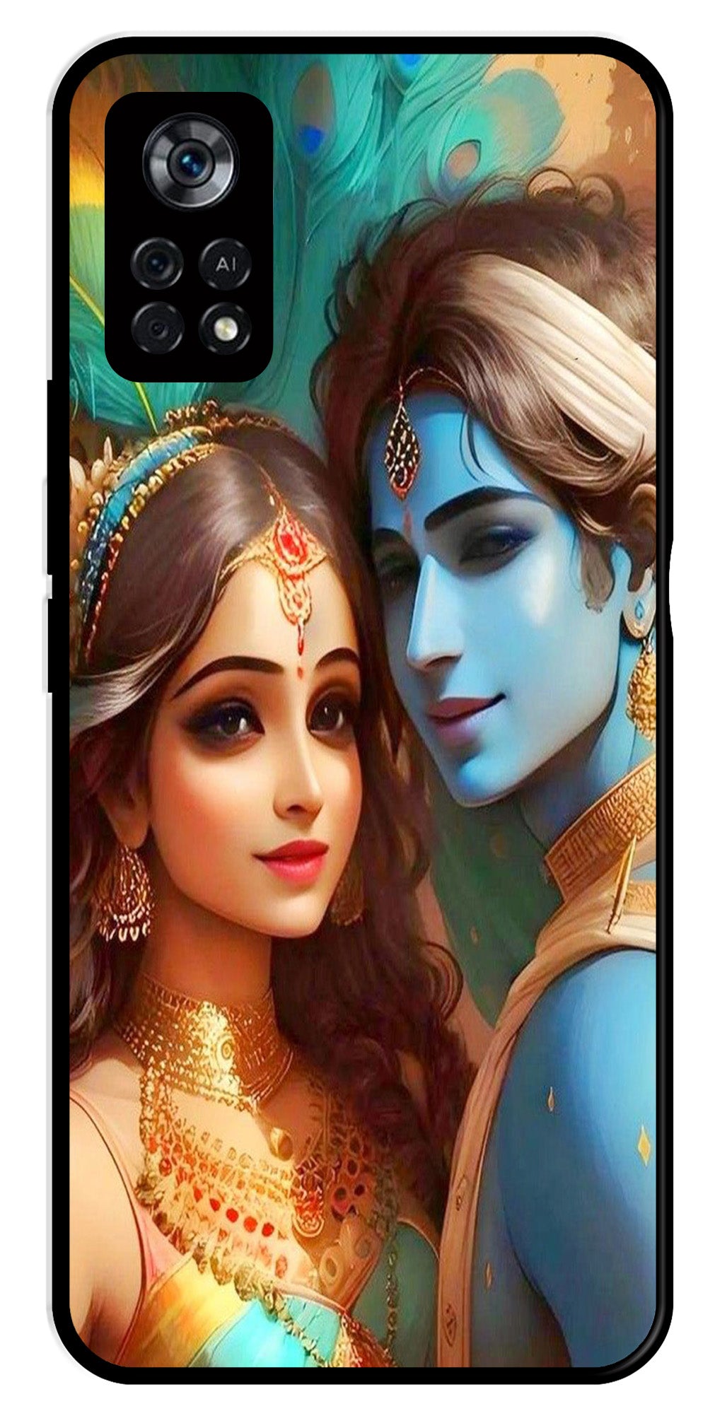 Lord Radha Krishna Metal Mobile Case for Poco X4 Pro Lord Radha Krishna Metal Mobile Case for Poco X4 Pro (Design No -01)