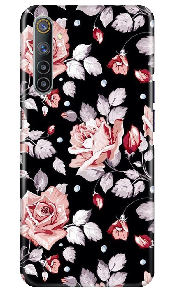 Pink rose Mobile Back Case for Realme 6 (Design - 12) Pink rose Case for Realme 6