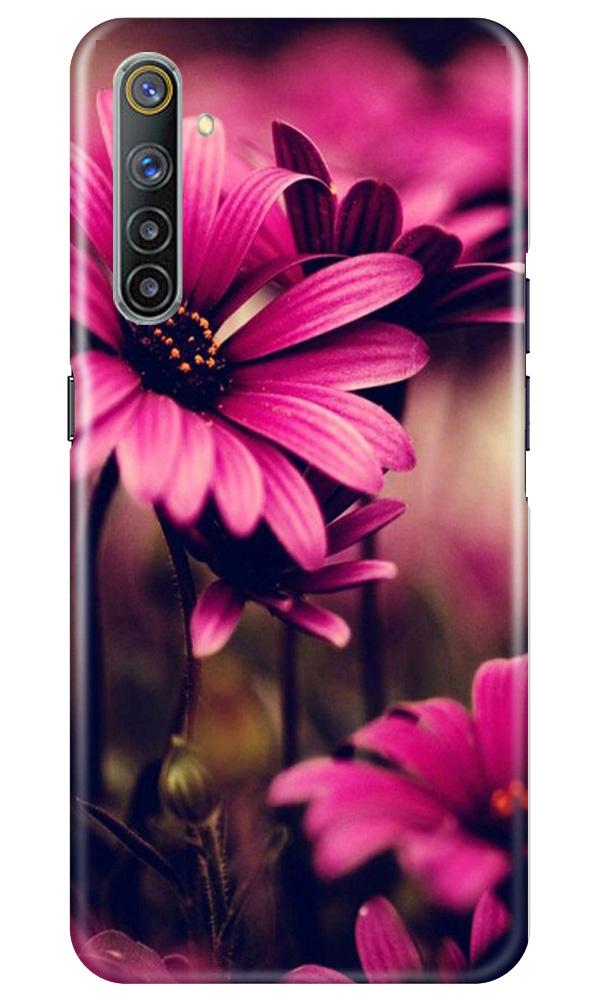 Purple Daisy Mobile Back Case for Realme 6 (Design - 65) Purple Daisy Case for Realme 6