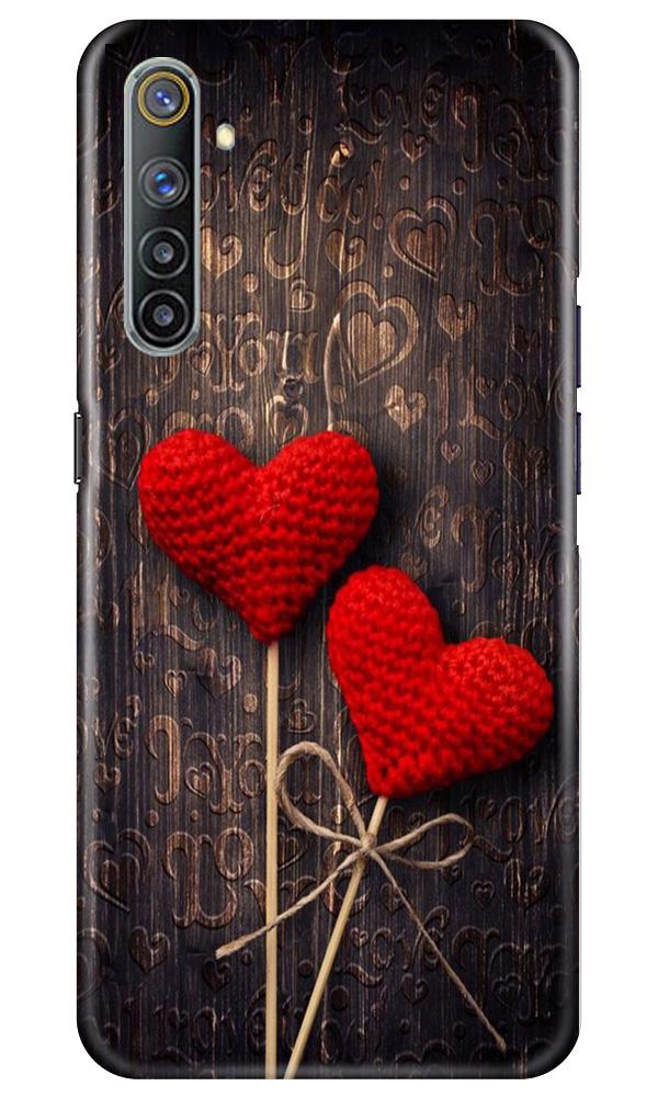 Red Hearts Mobile Back Case for Realme 6 (Design - 80) Red Hearts Case for Realme 6