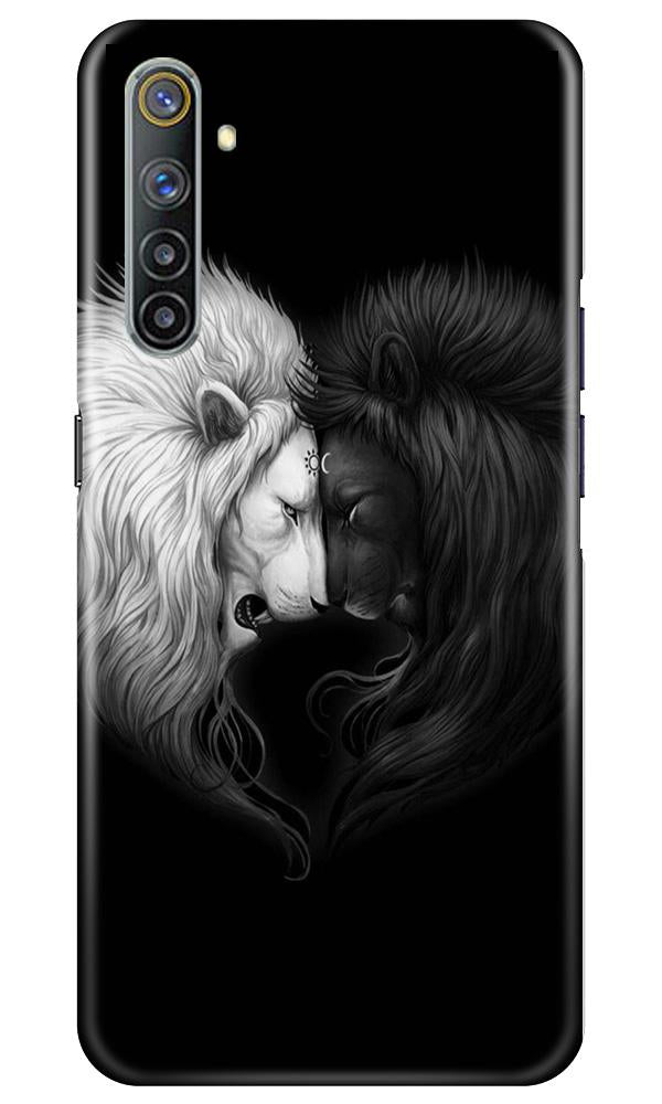 Dark White Lion Mobile Back Case for Realme 6 (Design - 140) Dark White Lion Case for Realme 6 (Design - 140)