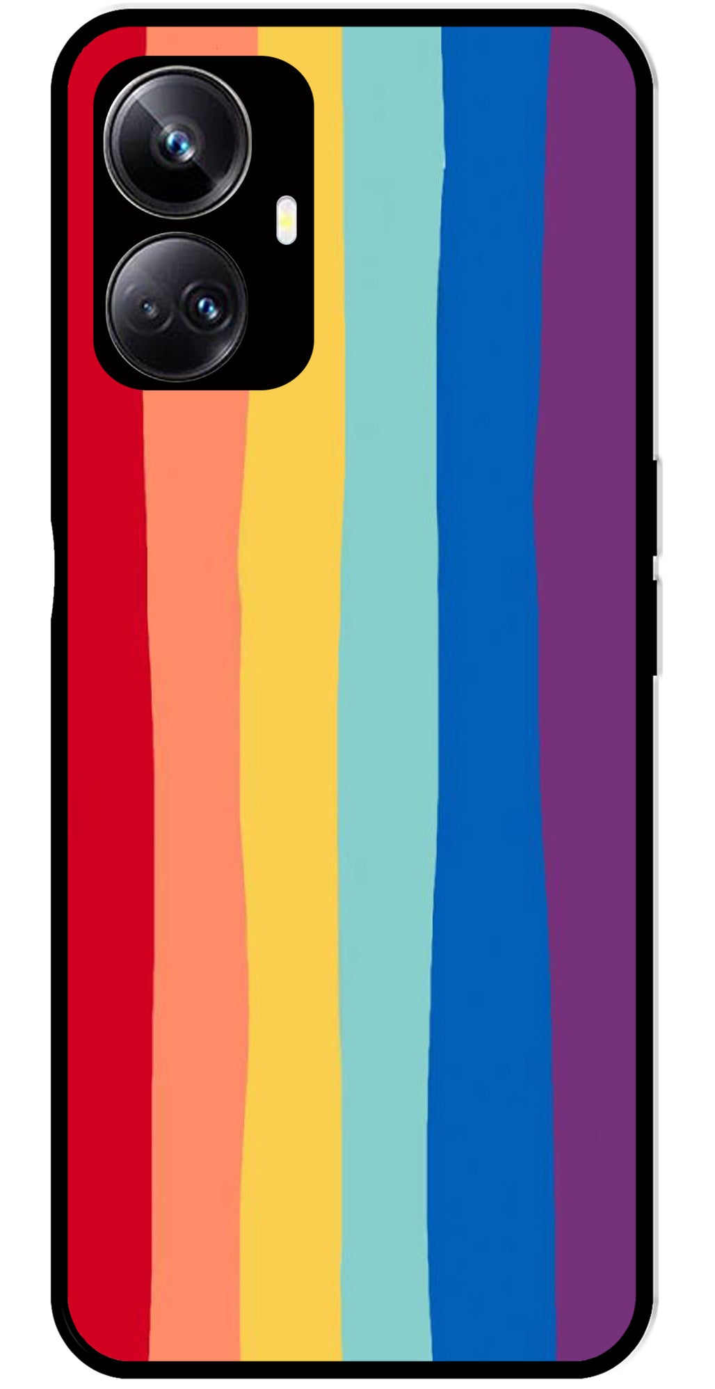 Rainbow MultiColor Metal Mobile Case for Realme 10 Pro Plus 5G Rainbow MultiColor Metal Mobile Case for Realme 10 Pro Plus 5G (Design No -03)