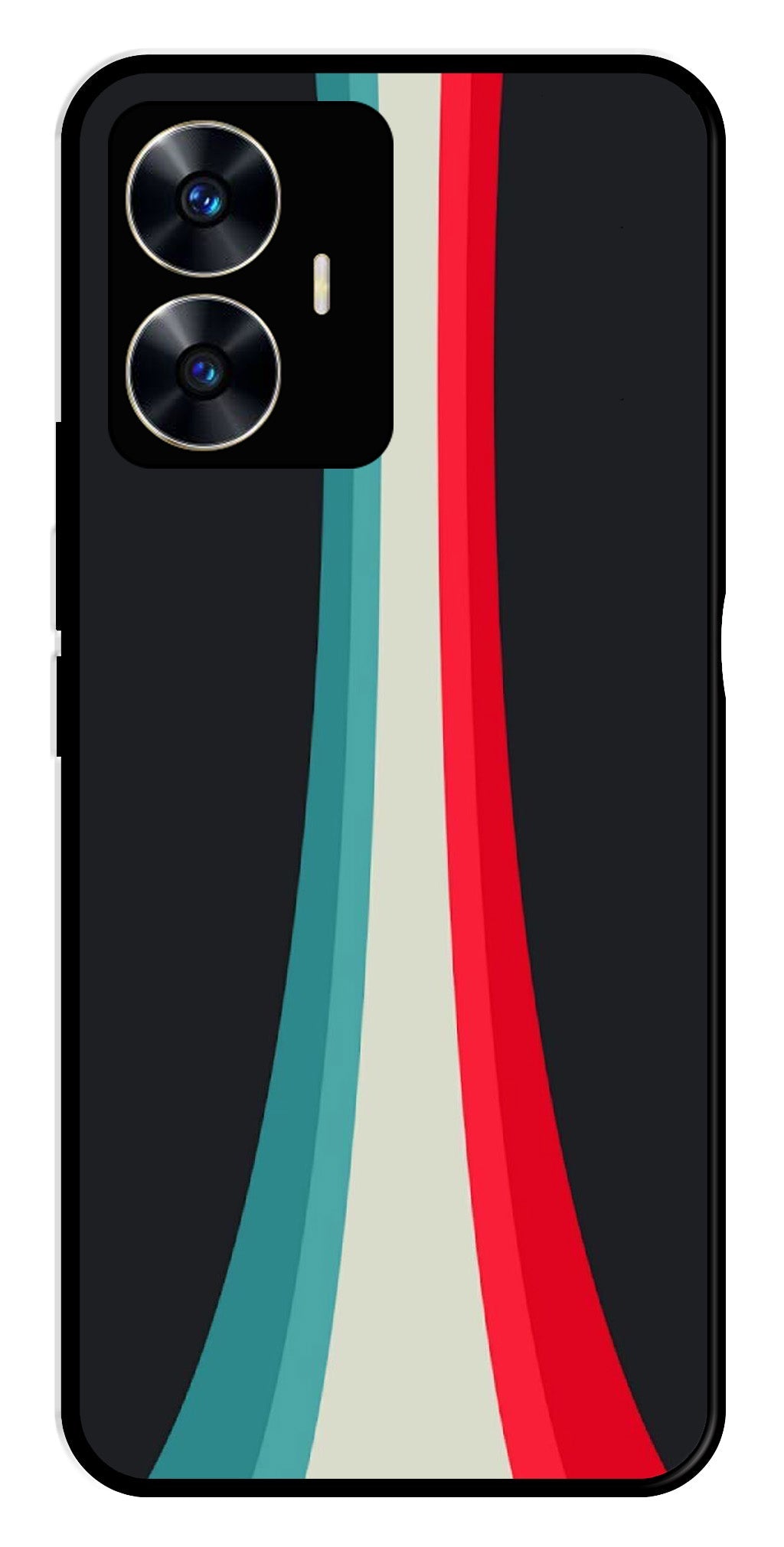 Modern Art Colorful Metal Mobile Case for Realme C55 Modern Art Colorful Metal Mobile Case for Realme C55 (Design No -48)